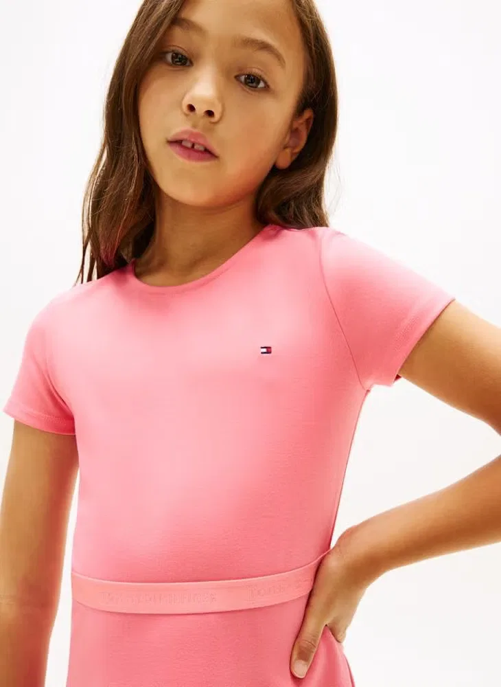 Платье-трапеция с коротким рукавом Tommy Hilfiger, кораллово-розовый — фото 3