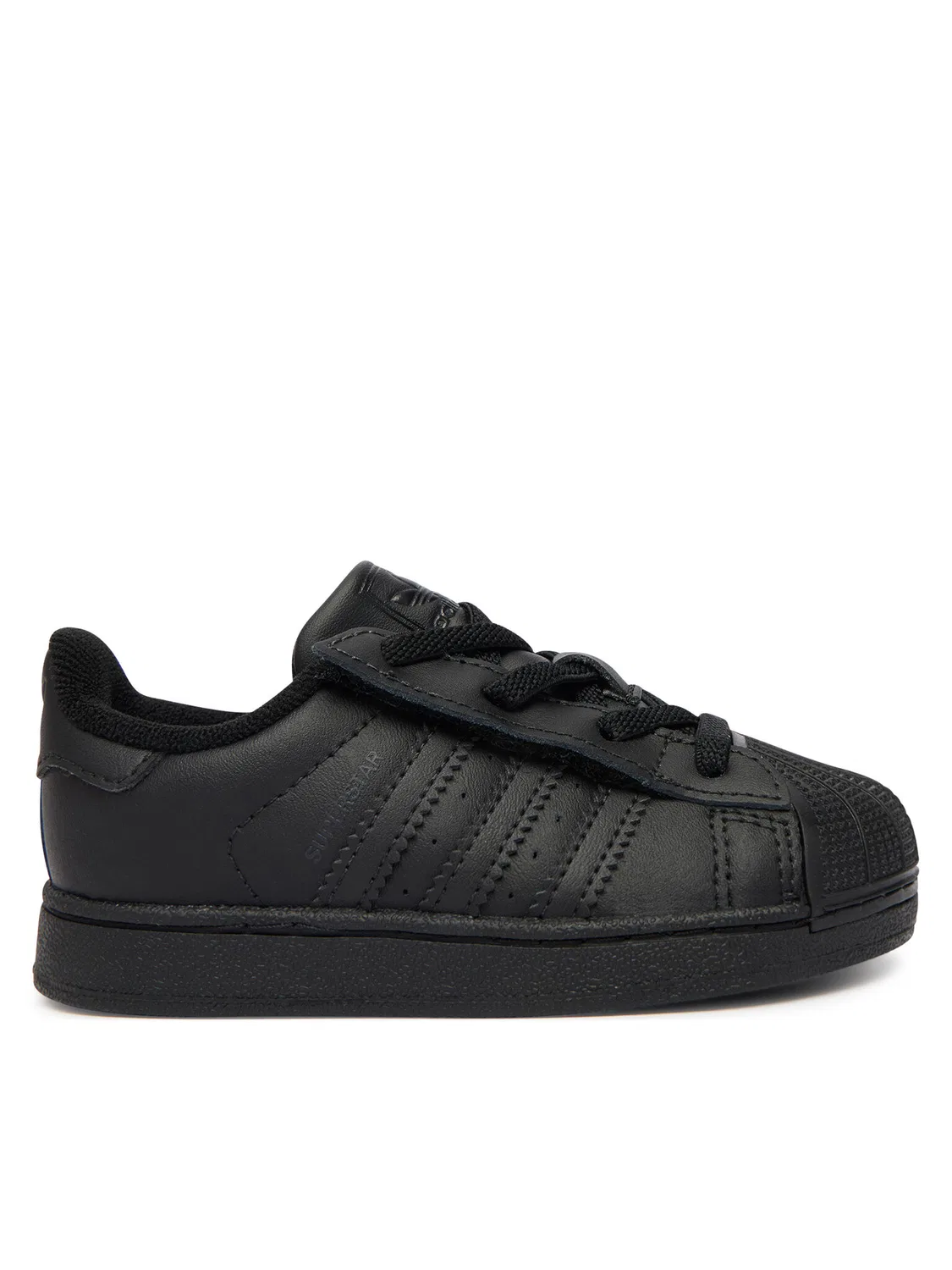 Кроссовки для мальчика Superstar Comfort Closure Elastic Lace Adidas, черный