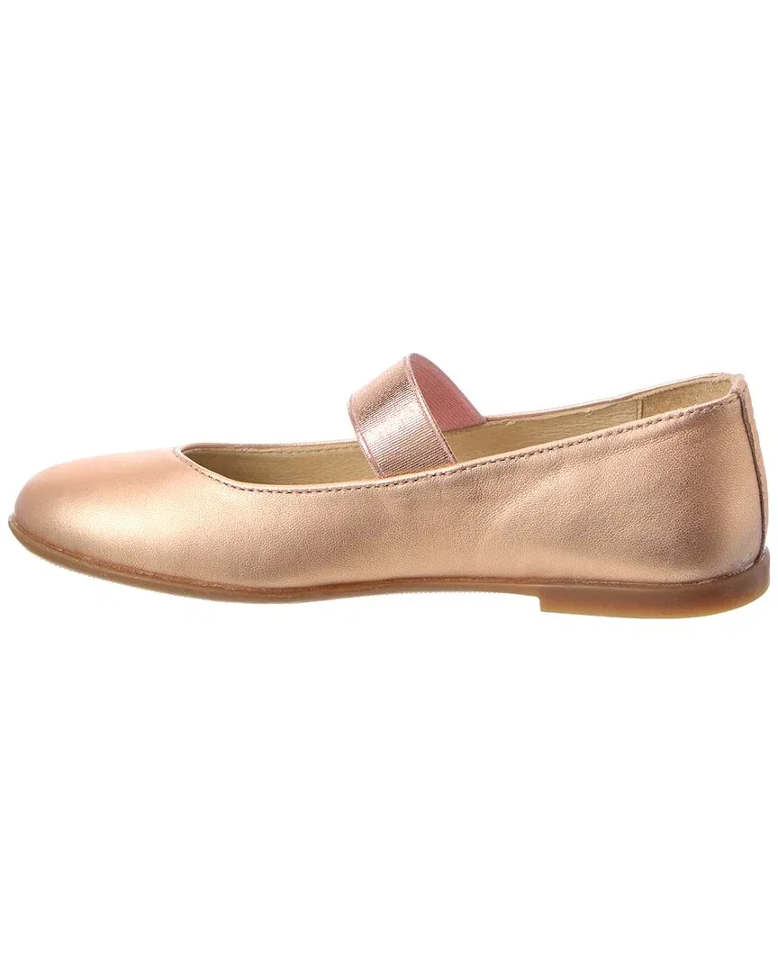 Детские сандалии для девочек с эластичным ремешком Naturino Valy Leather Flat, розовый — фото 2