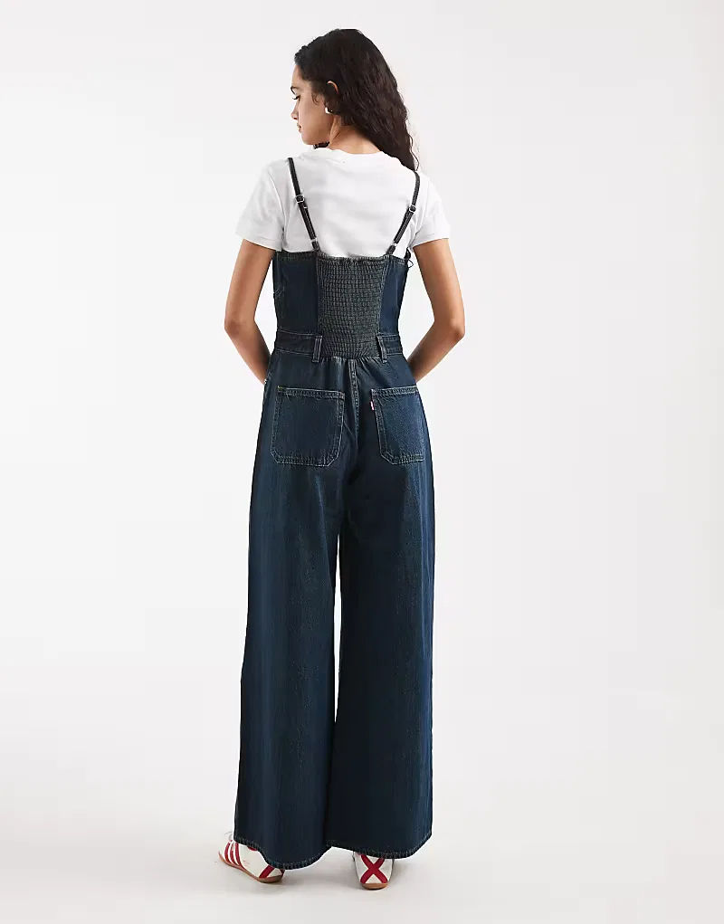 Джинсовый комбинезон Levi's со швом, синий — фото 4