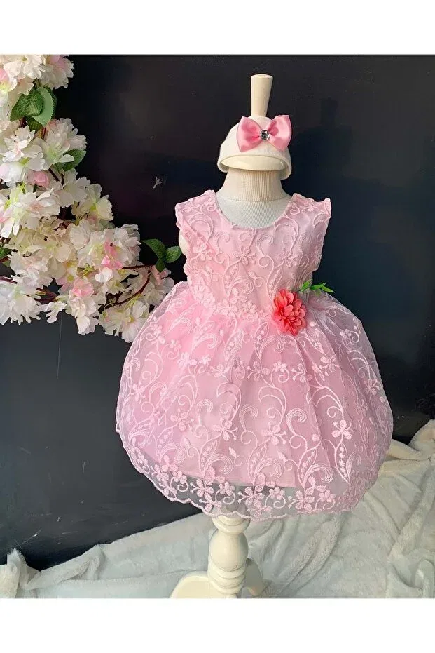 Детское платье для девочек кружевное Daisy lace Mnk Baby&Kids, Pink