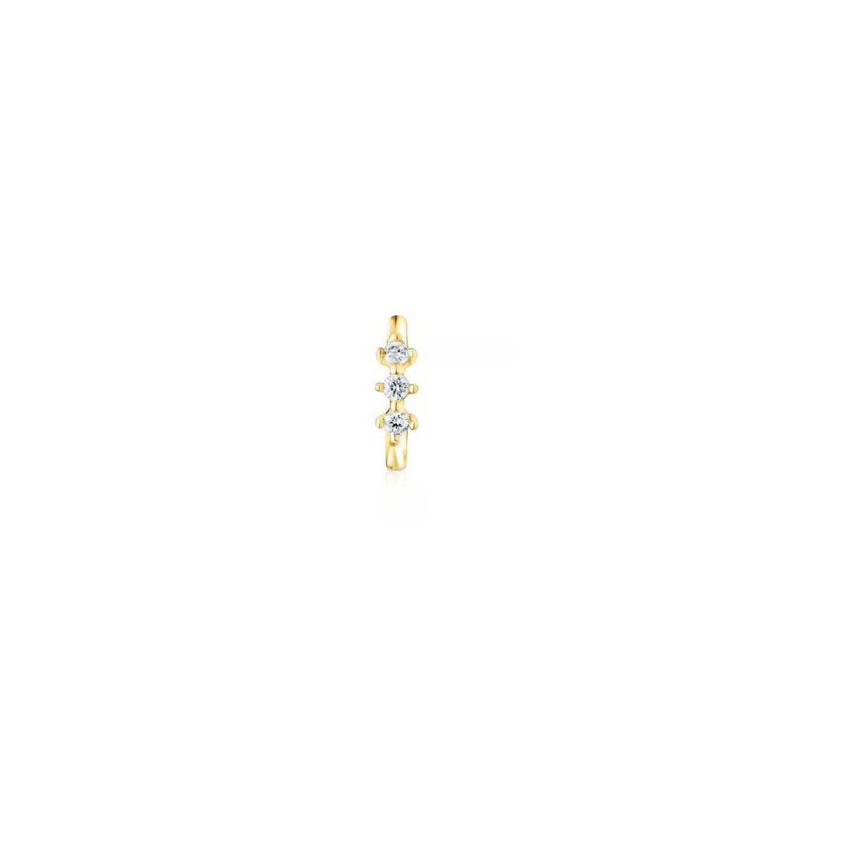 

Серьги-кольца Tous Les Classiques Small Strip With Diamonds, золото