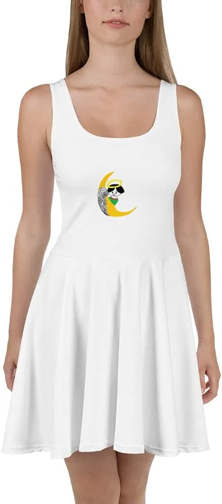 Женское платье-трапеция с круглым вырезом Skater Dress, White — фото 2