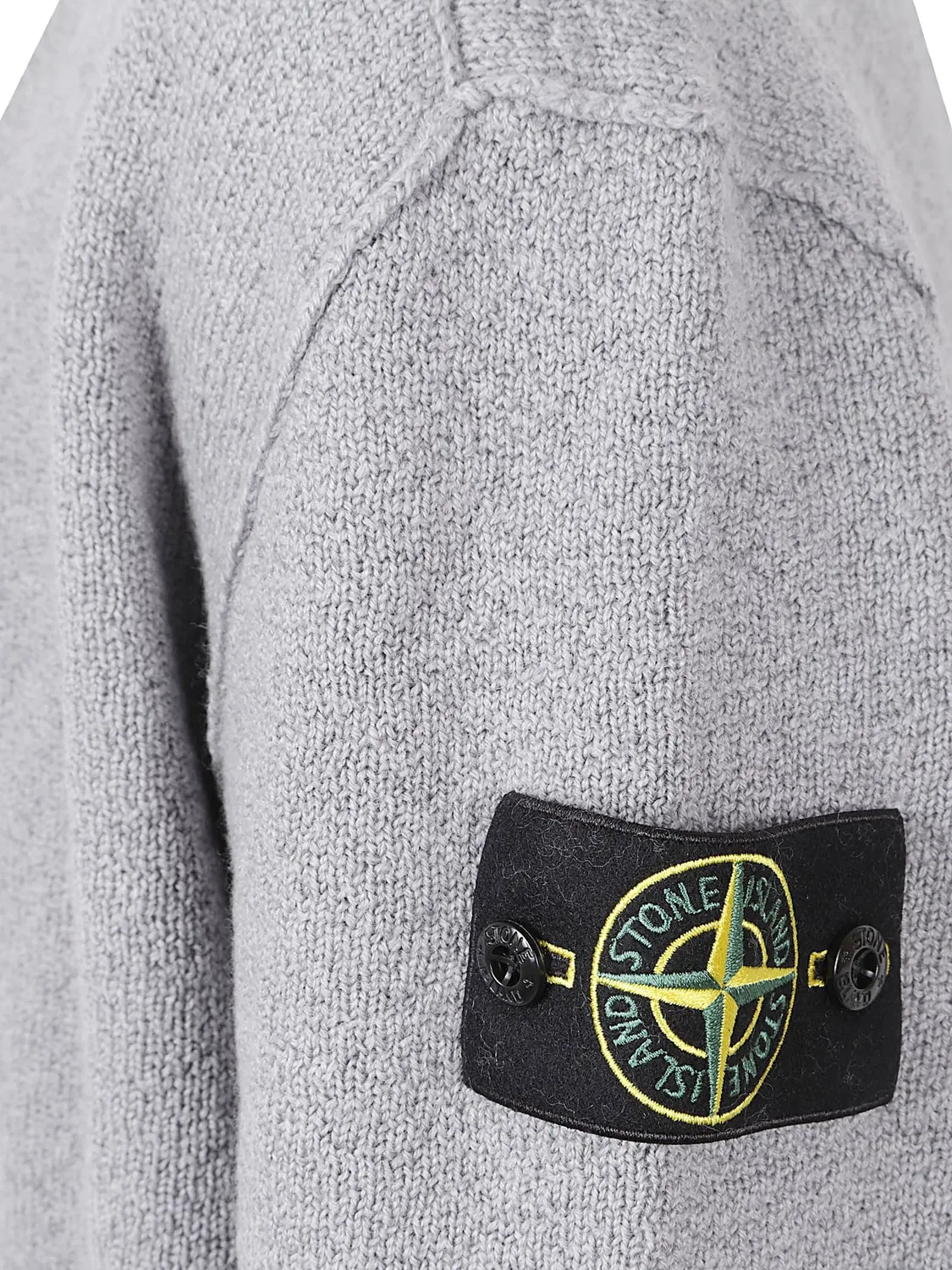 Stone Island Кардиган из шерсти с V-образным вырезом серый — фото 2