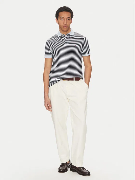 Поло regular fit Tommy Hilfiger, темно-синий — фото 2