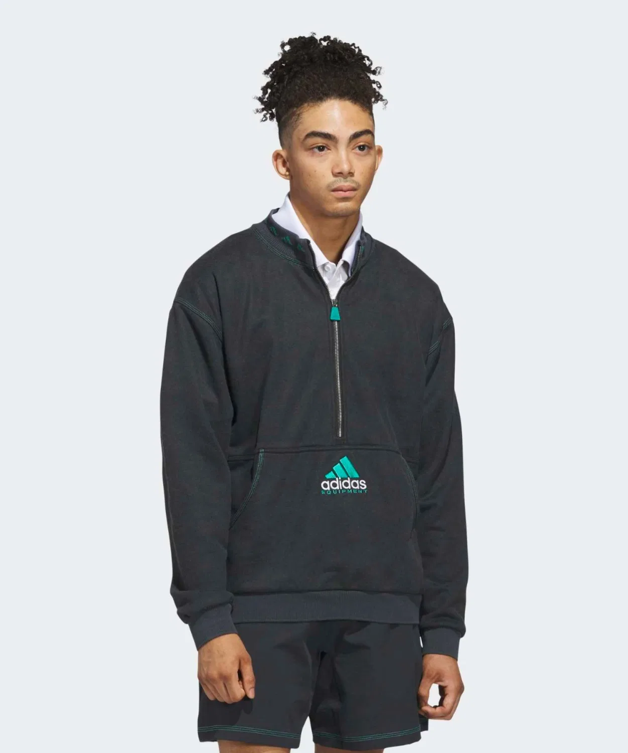 Мужской свитшот с длинным рукавомEQT Adidas, Черный