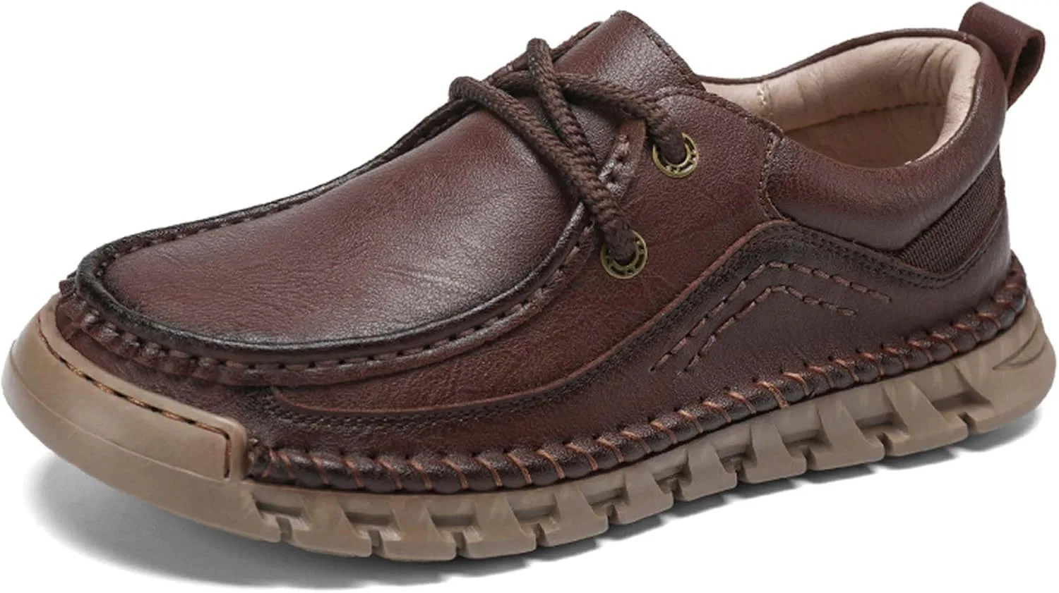 Кроссовки для ходьбы Premium Leather из темно-коричневой кожи