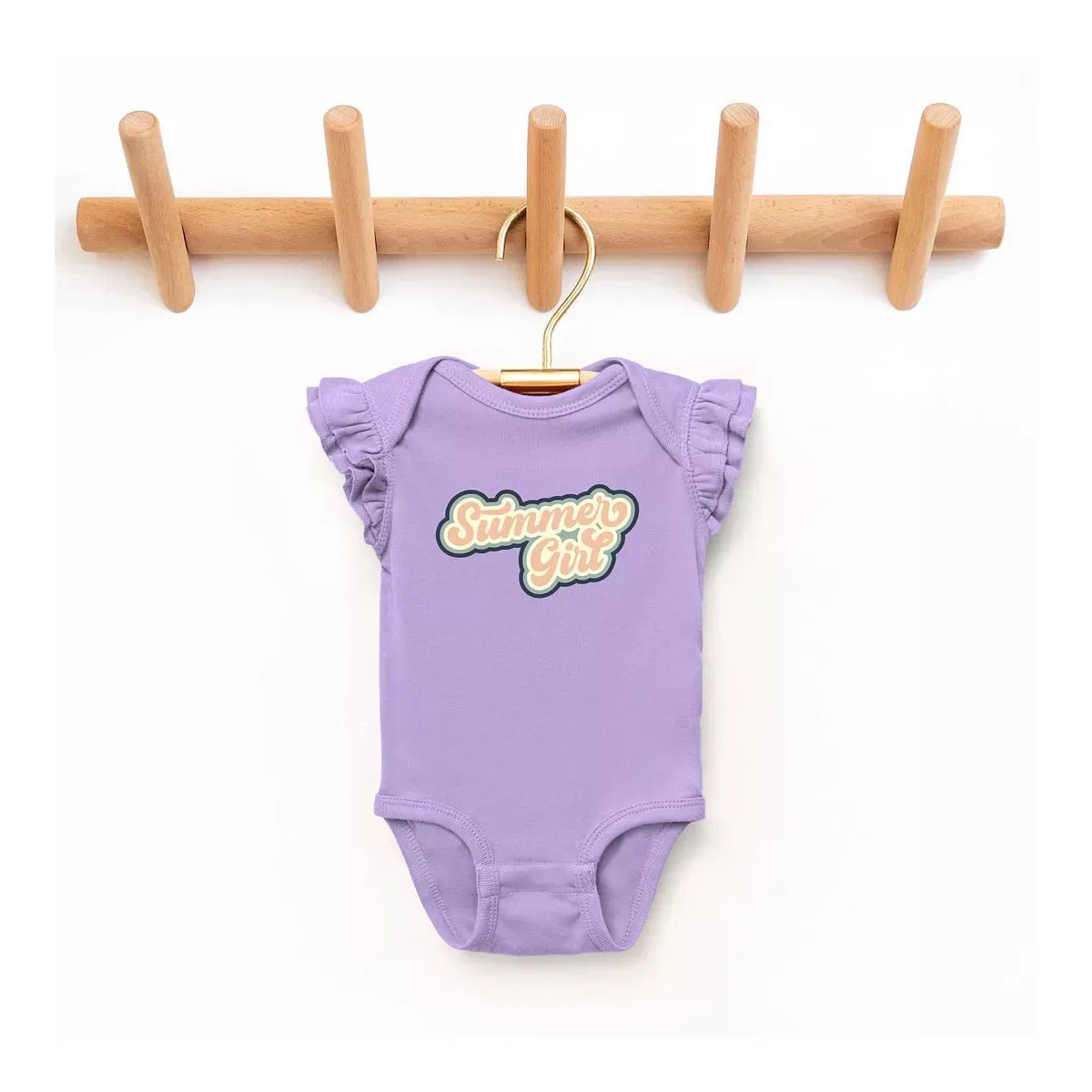 Детский боди-комбинезон с коротким рукавом Summer Girl Retro The Juniper Shop, Lavender