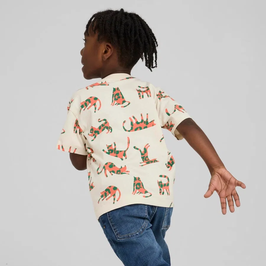 Детская футболка с длинным рукавом Cats Club Tee Puma, Бежевый — фото 3