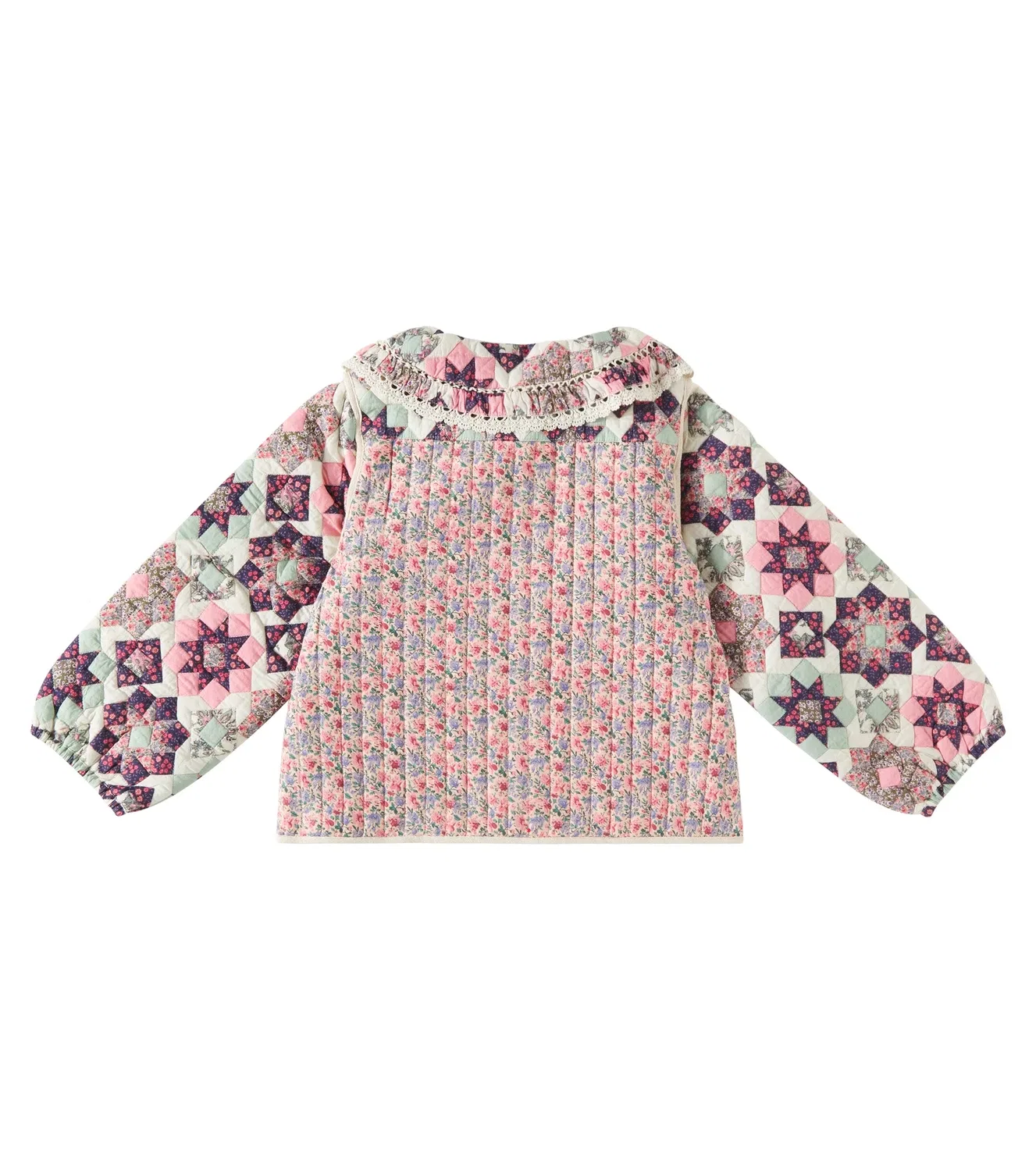 Куртка из хлопка в стиле пэчворк Small Star Patchwork Louise Misha, мультиколор — фото 4