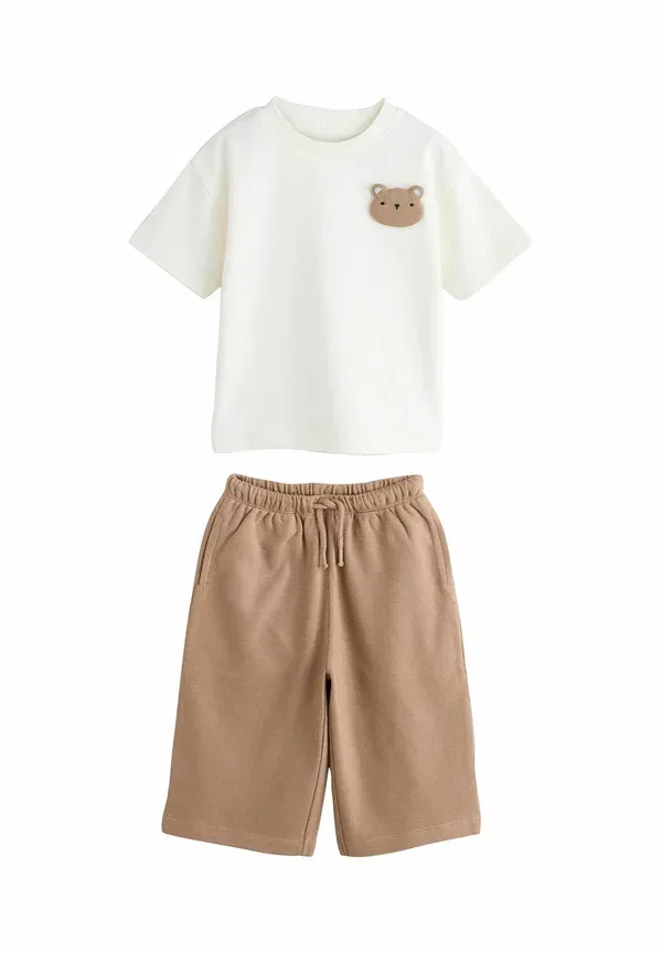 Комплект из двух шорт с принтом Regular fit short sleeve and lightweight joggers 2 pack set Next Bear, синий — фото 3