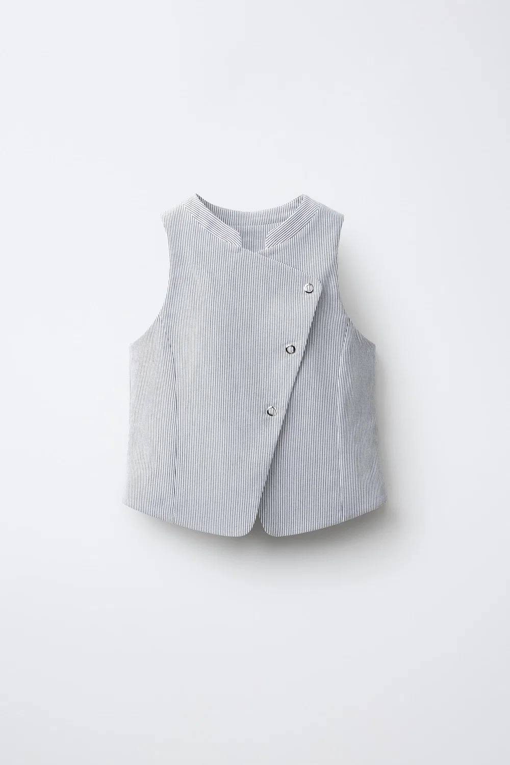 Жилет с перекрещивающимися лямками и воротником-стойкой ZARA, Dark navy