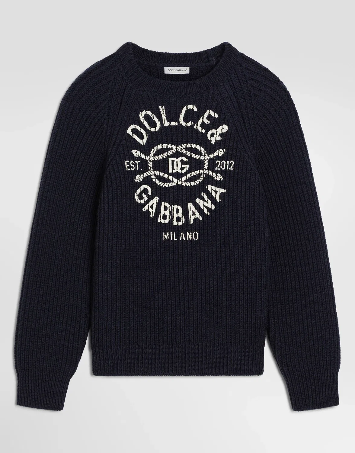 Пуловер из чистой шерсти Dolce&Gabbana, синий
