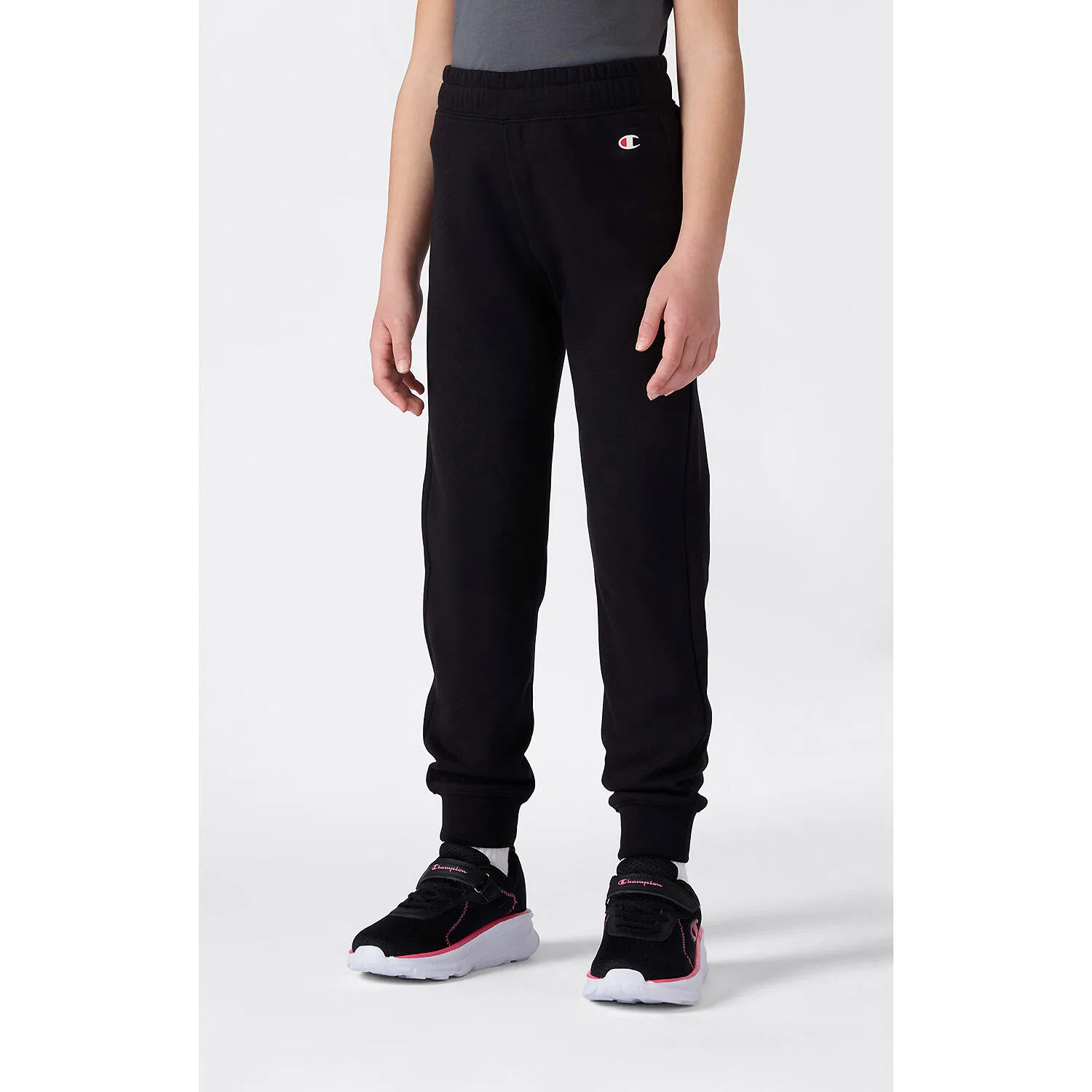Детские спортивные брюки с манжетами Rib Cuff Pants Champion, Schwarz Dunkelgrau — фото 2