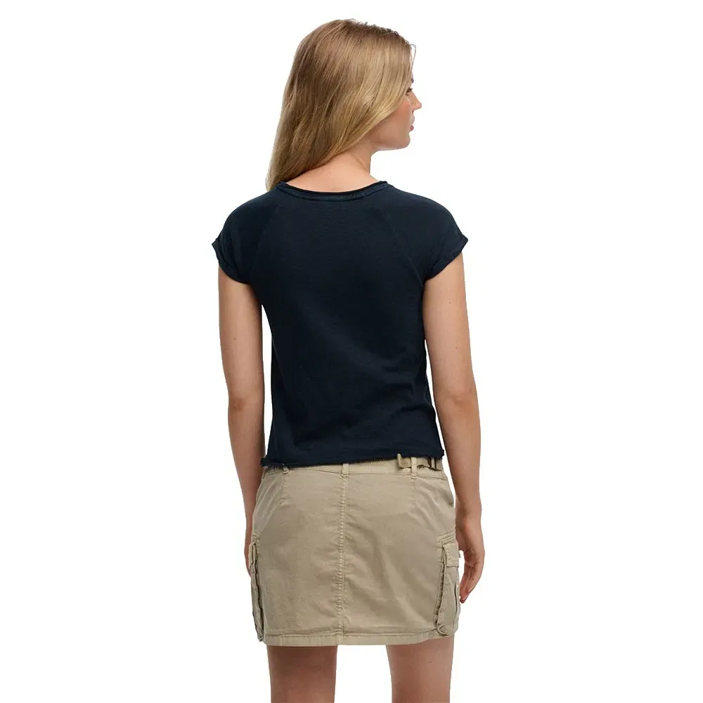 Женская футболка с коротким рукавом Ath Ess Slub Graphic Superdry, Blue — фото 2
