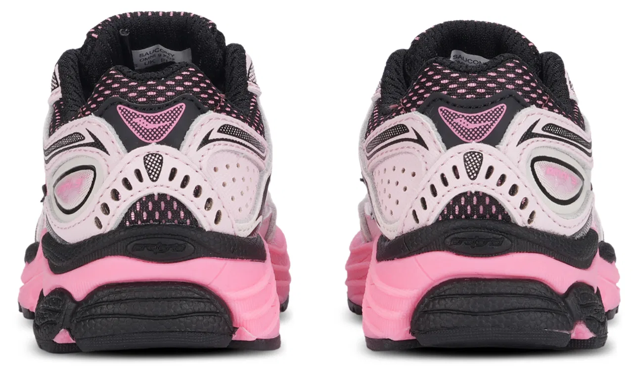 Детские кроссовки для девочек с ретро-дизайном Omni 9 Saucony, Salmon Black — фото 3