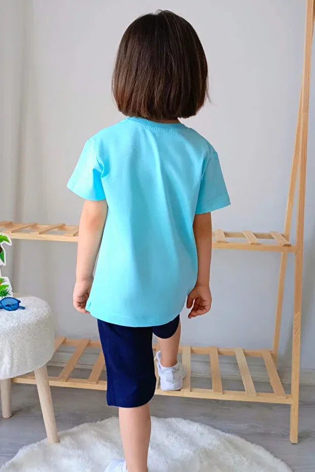 Детский комплект шорт для мальчиков с принтом Breeze, Light Blue — фото 3