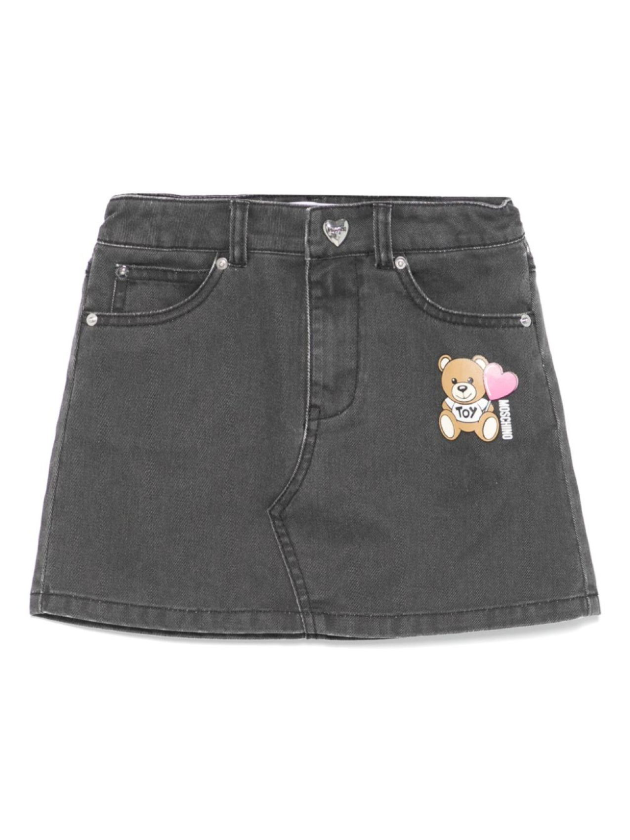 

Moschino Kids джинсовая юбка мини, черный