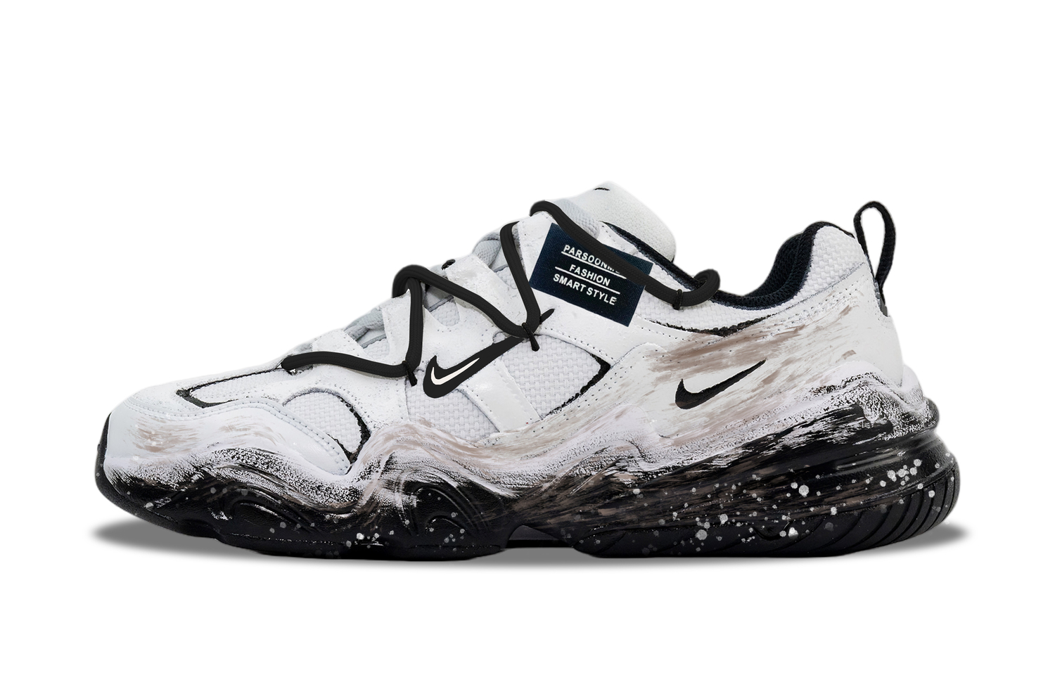 

Nike Тех Хера амортизирующие, износостойкие, увеличивающие рост низкие кеды унисекс черно-белые белые, цвет White