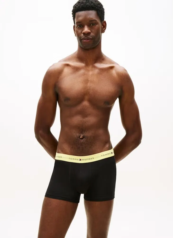 Трусы-боксеры с логотипом на поясе, комплект из 5 штук, 5-Pack signature repeat logo waistband, Tommy Hilfiger, серый — фото 2