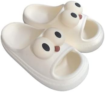 

Милые и забавные шлепанцы с большеглазой собачкой Ceinom, белый