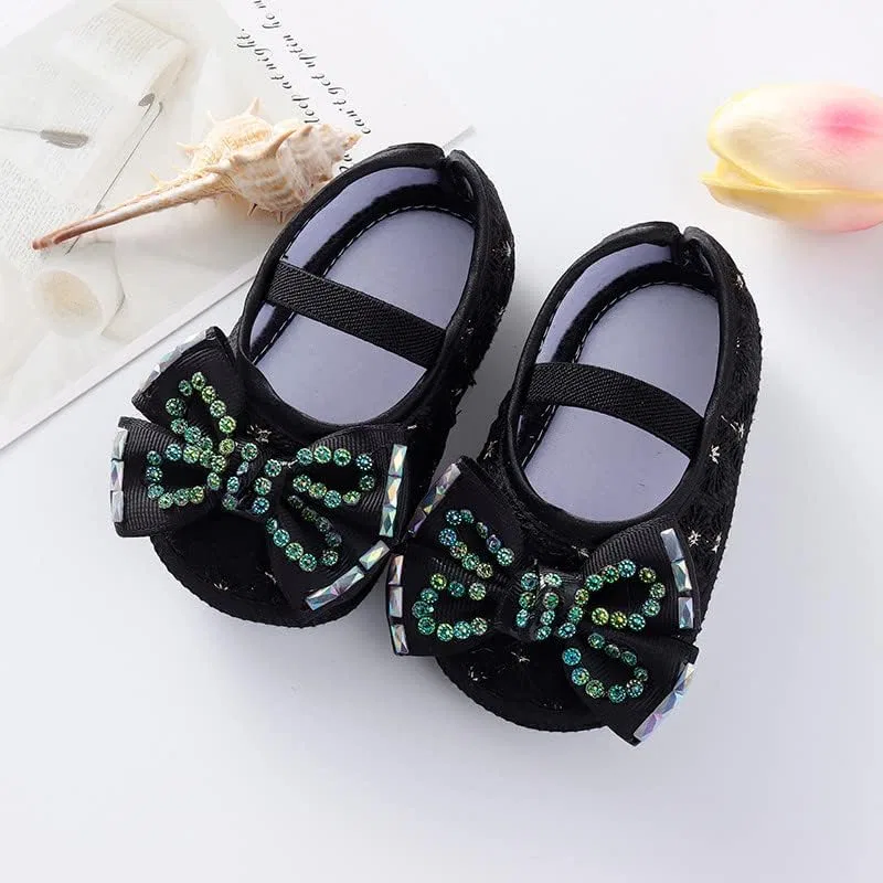 Детские кроссовки для девочек с подсветкой Princess, Black — фото 2