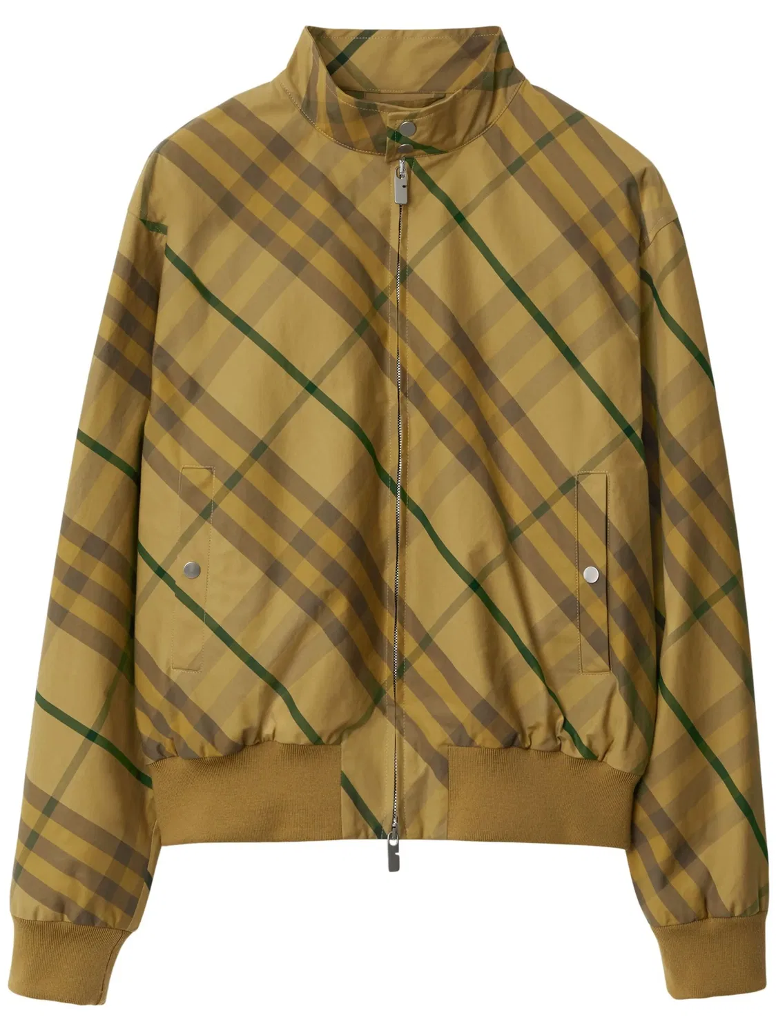 Куртка бомбер с клетчатым узором Burberry, кедровый коричневый