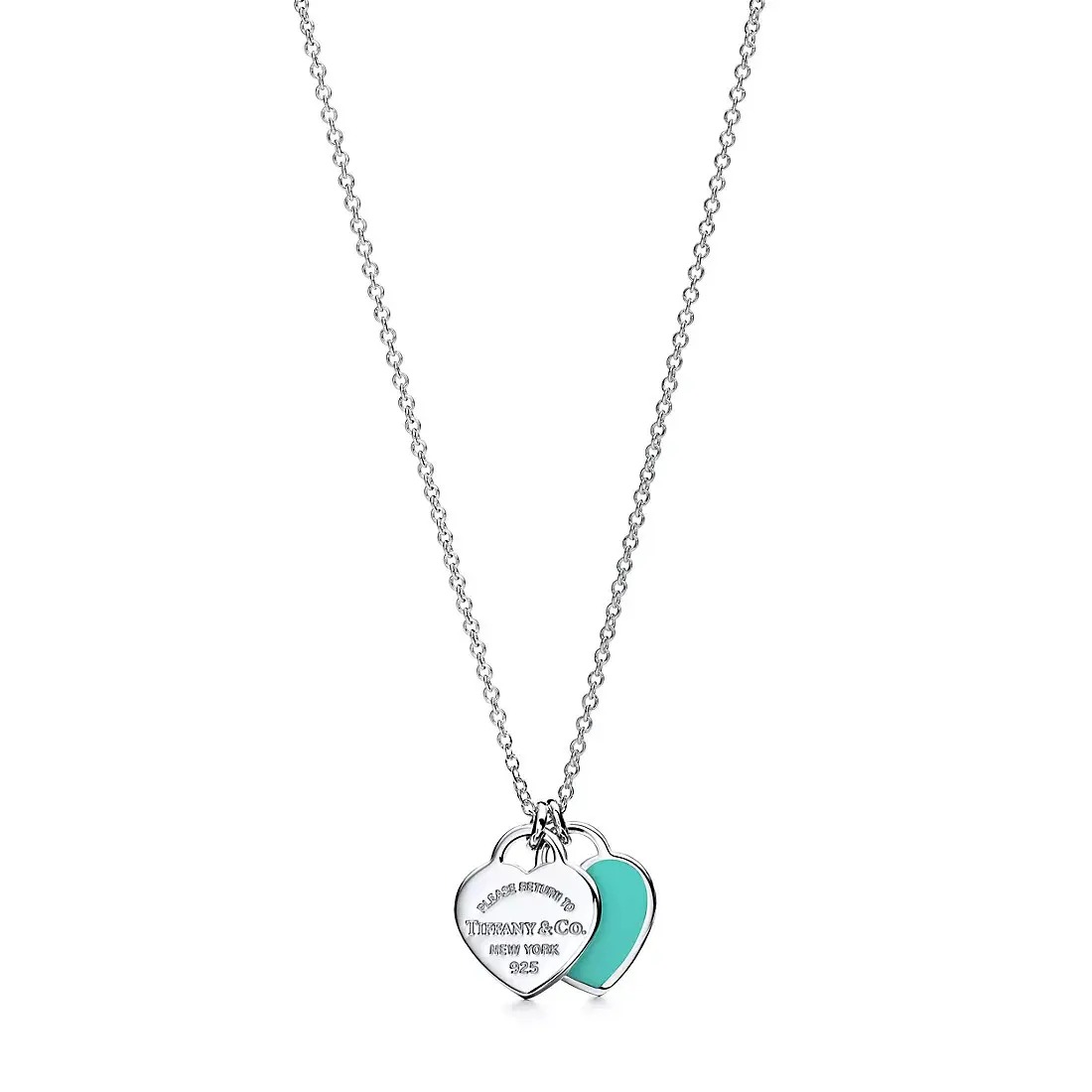 

Подвеска Tiffany & Co. The Return to Tiffany Tiffany Blue Double Heart Tag, серебро