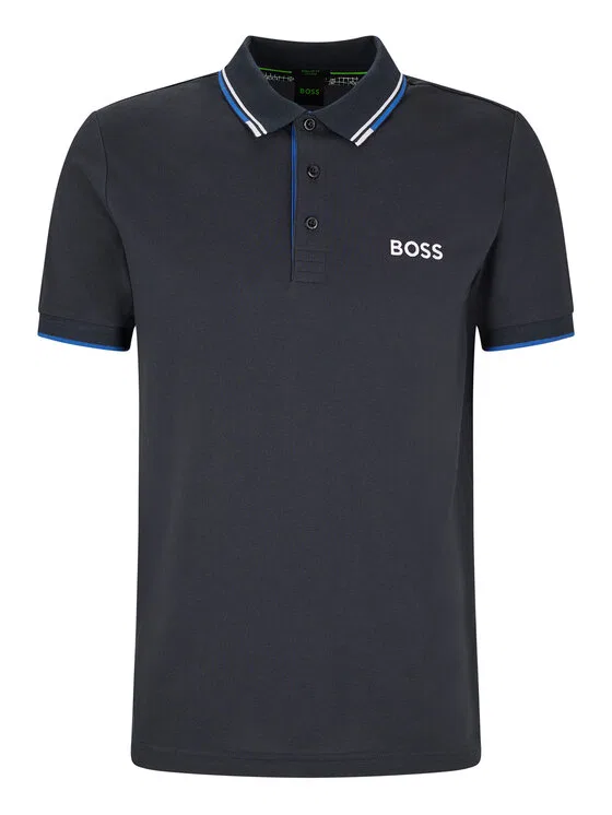 Поло regular fit Paddy Pro Boss, темно-синий — фото 4