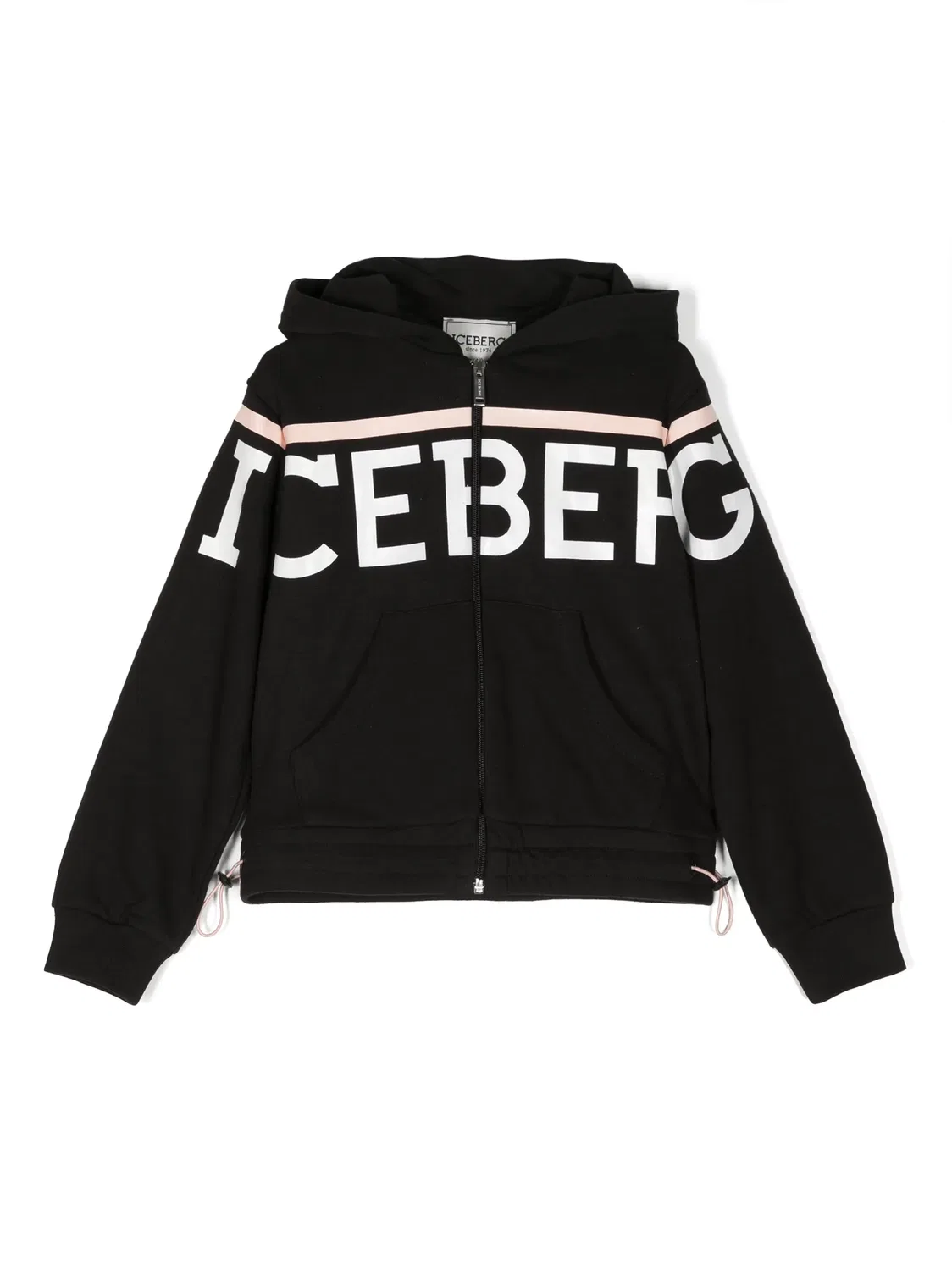 Худи с логотипом на молнии Iceberg, черный