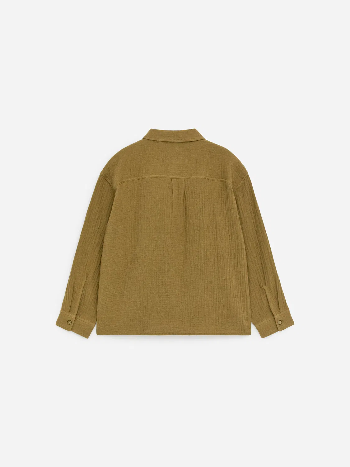 Свободная муслиновая рубашка Arket, Khaki — фото 2