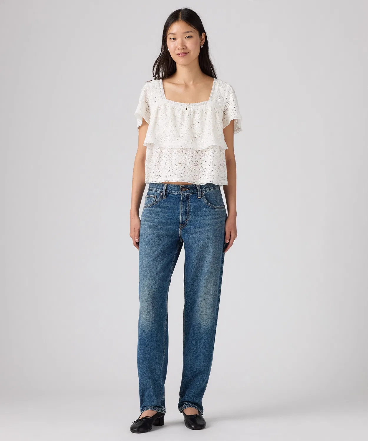 Женские джинсы с зауженным кроем LOOSE TAPER Levi's, Dark Indigo Blue — фото 4