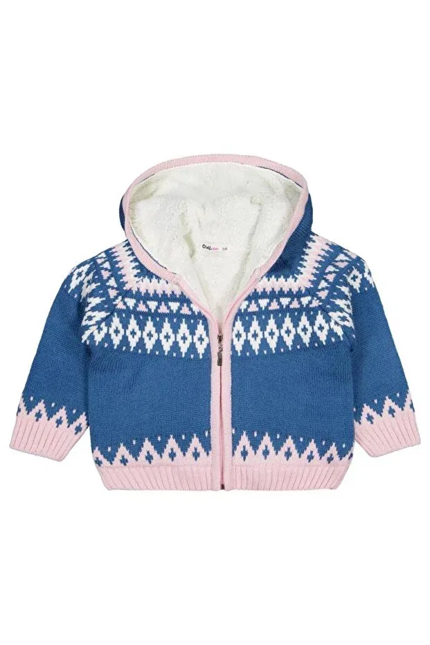 Детский кардиган с принтом Ethnic patterned cardigan Civil Girls, Oil — фото 3