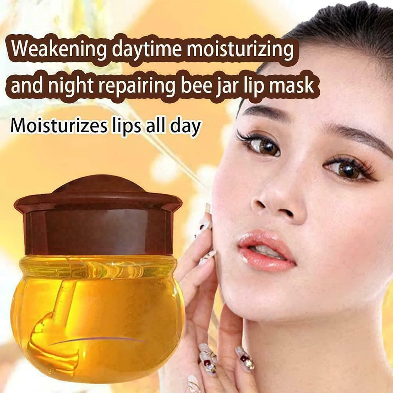 Бальзам для губ Honey Pot Honey Lip Mask, увлажняющий с прополисом, Nihexo, 2 шт, 10 г — фото 3