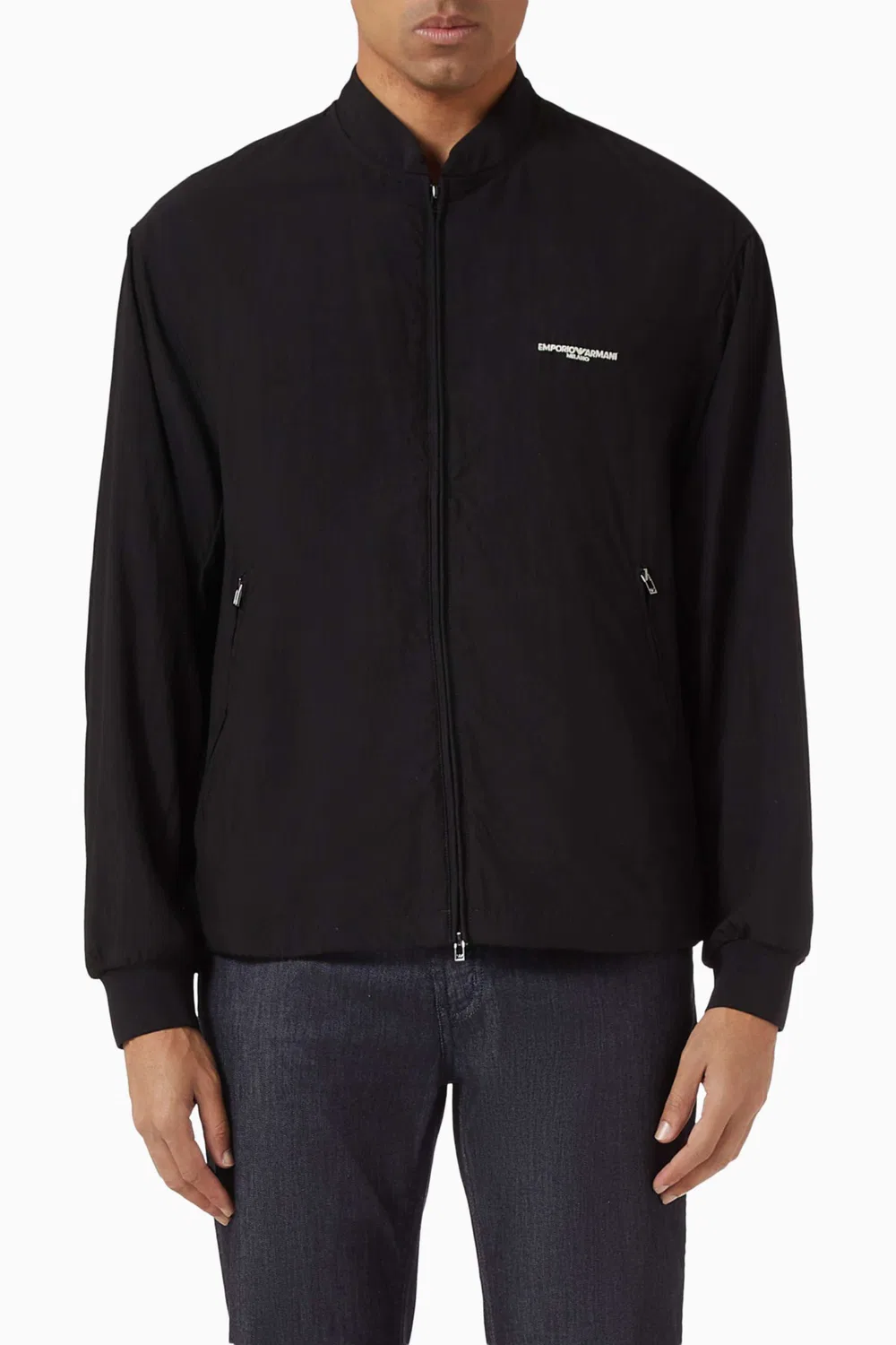Куртка с принтом Text Logo-print Zip Jacket Emporio Armani
