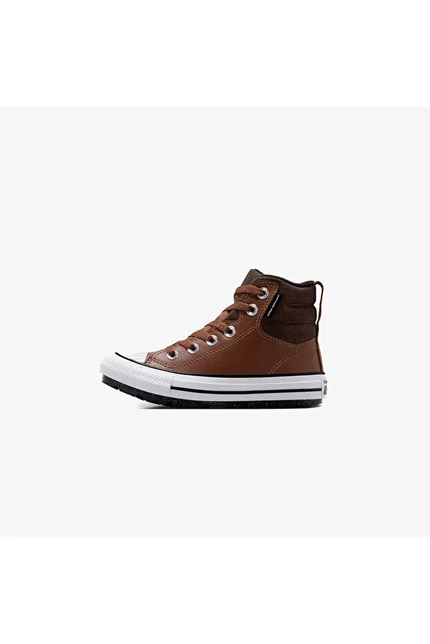 Детские ботинки для девочек кожаные Converse, Brown — фото 4