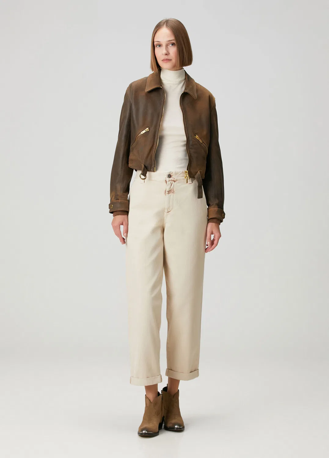 Куртка косуха Golden Goose, dark brown — фото 2