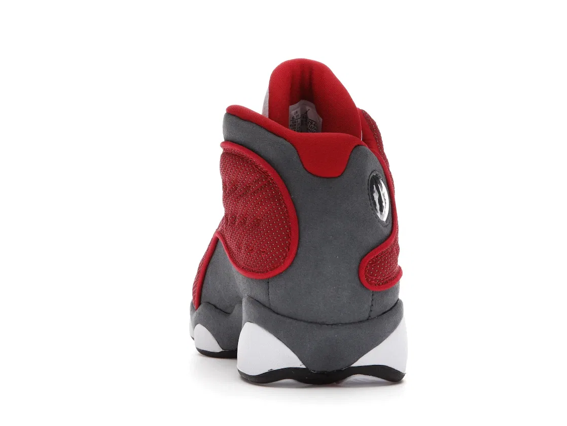 Детские кроссовки высокие с ретро-дизайном Jordan 13 Retro Jordan, Gym Red/Flint Grey-White-Black — фото 4
