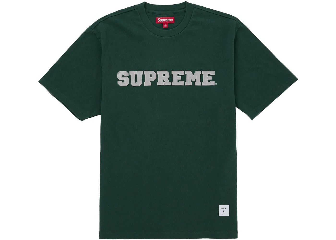 Мужская футболка с аппликацией Supreme Collegiate, Green