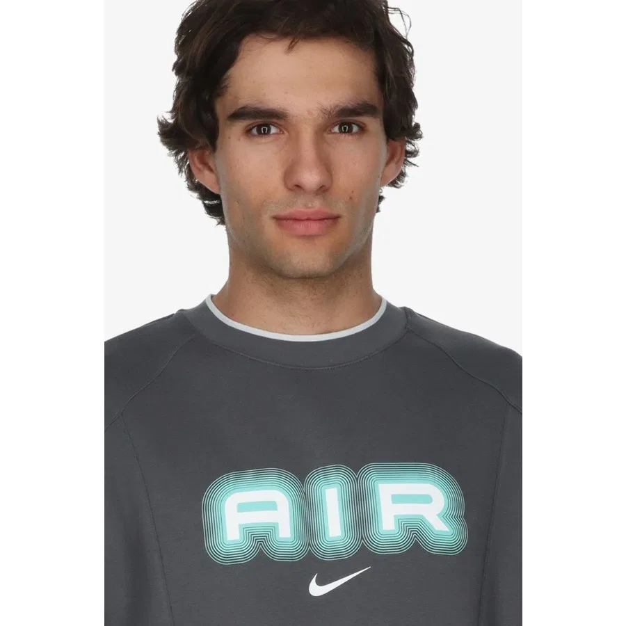 Свитшот спортивный с длинным рукавом Nike Air Crew Neck, Серый — фото 3