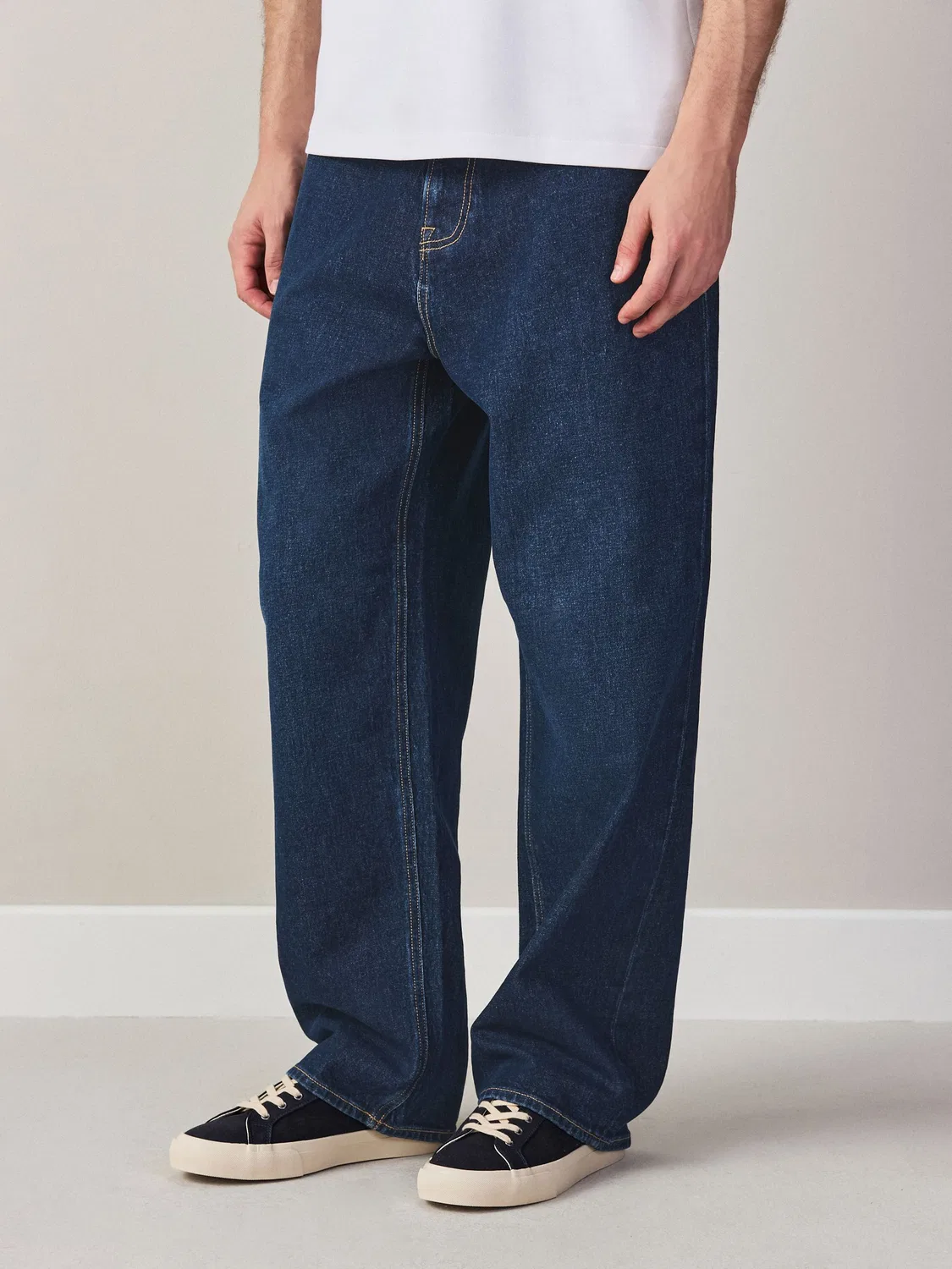 Джинсы свободного кроя Baggy Fit Next, темно-синие