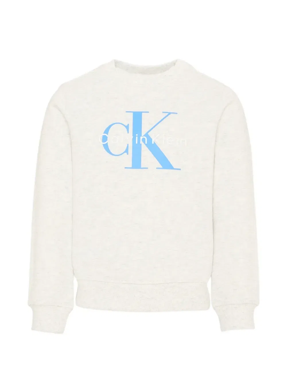 Хлопковый свитшот с логотипом Calvin Klein Kids, белый