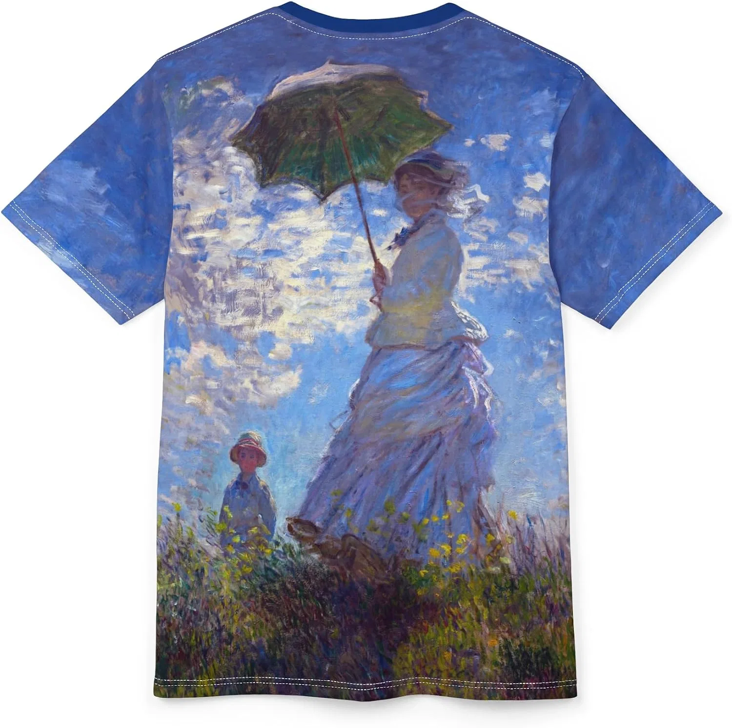 Футболка с принтом Monet Woman with a Parasol DONWILLISJRART, White Stitching — фото 4