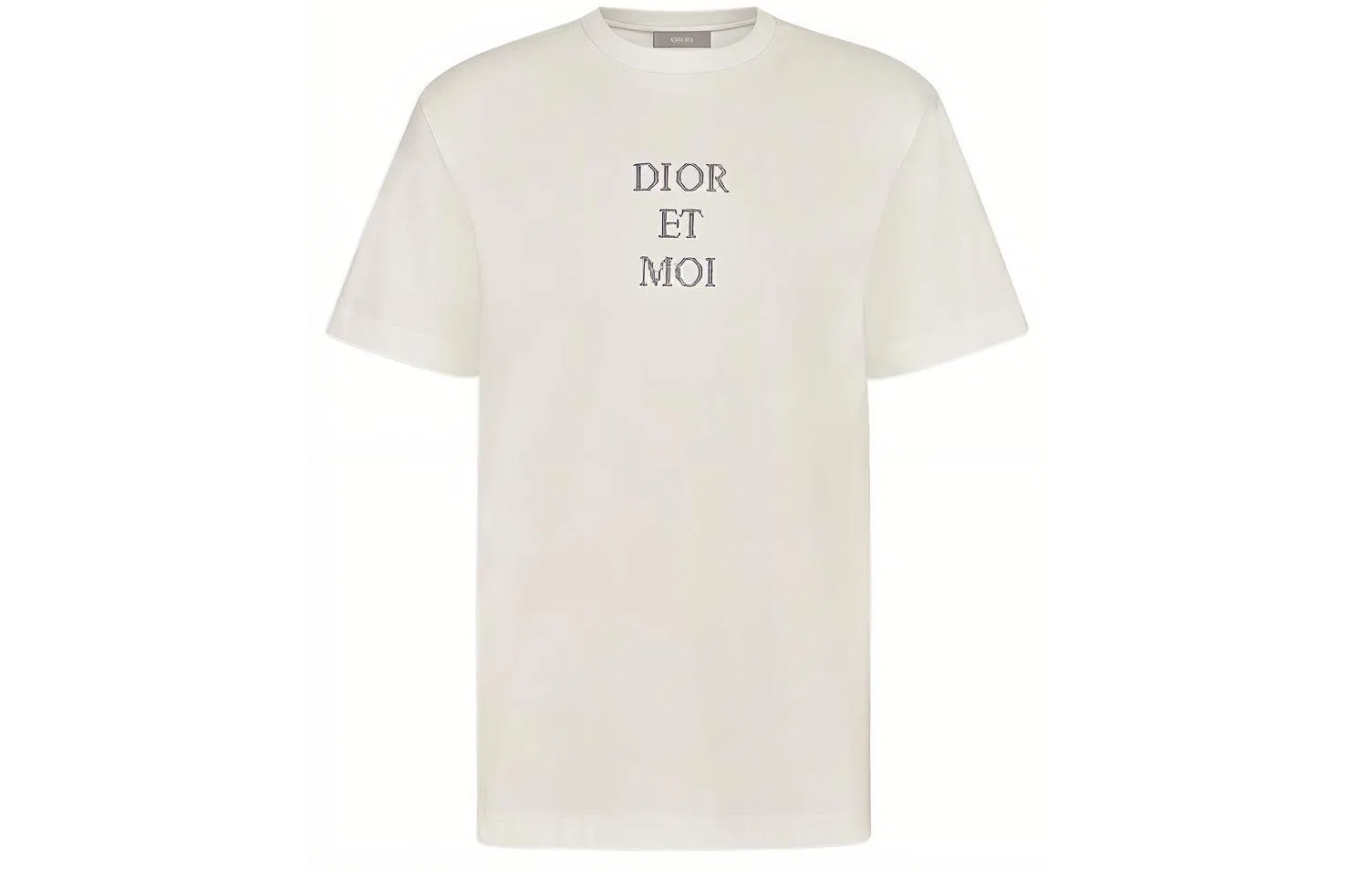 Футболка унисекс с круглым вырезом прямого кроя DIOR, Ecru