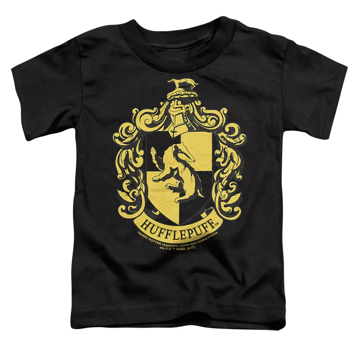 Детская футболка для мальчиков с принтом Hufflepuff Crest Harry Potter, Black