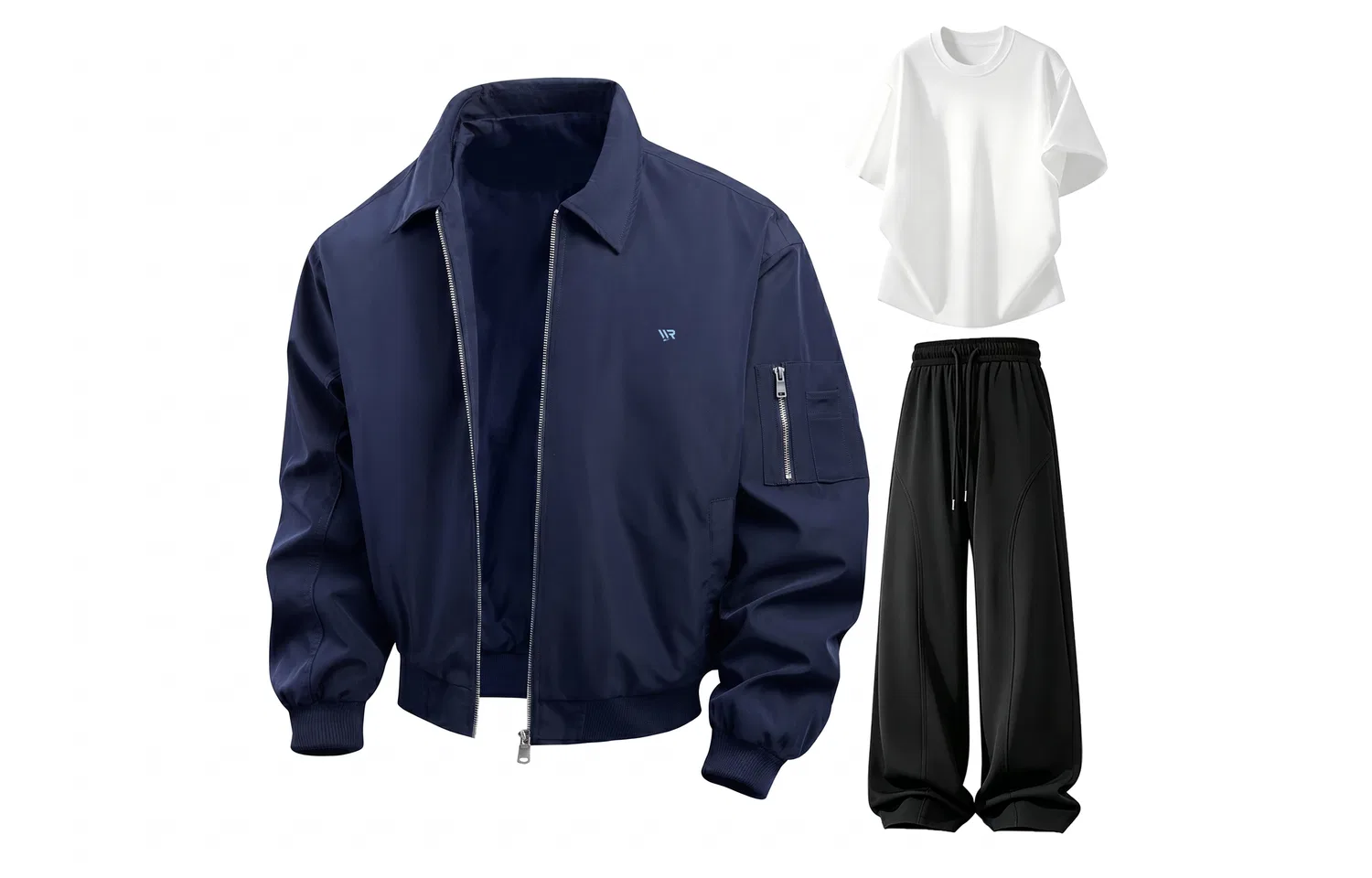 Детский спортивный комплект из 3 предметов с длинным рукавом, Casual Sportswear Unisex Lapel Moderate, WARRIOR