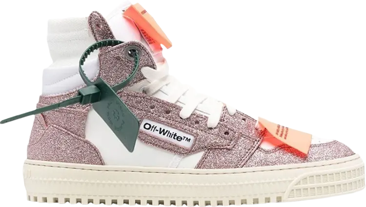 Кроссовки Off-White Wmns Off-Court 3.0 High Pink Glitter, розовый