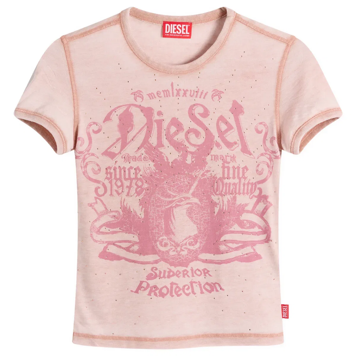 Футболка с принтом T-Uncuties baby Diesel, Pink