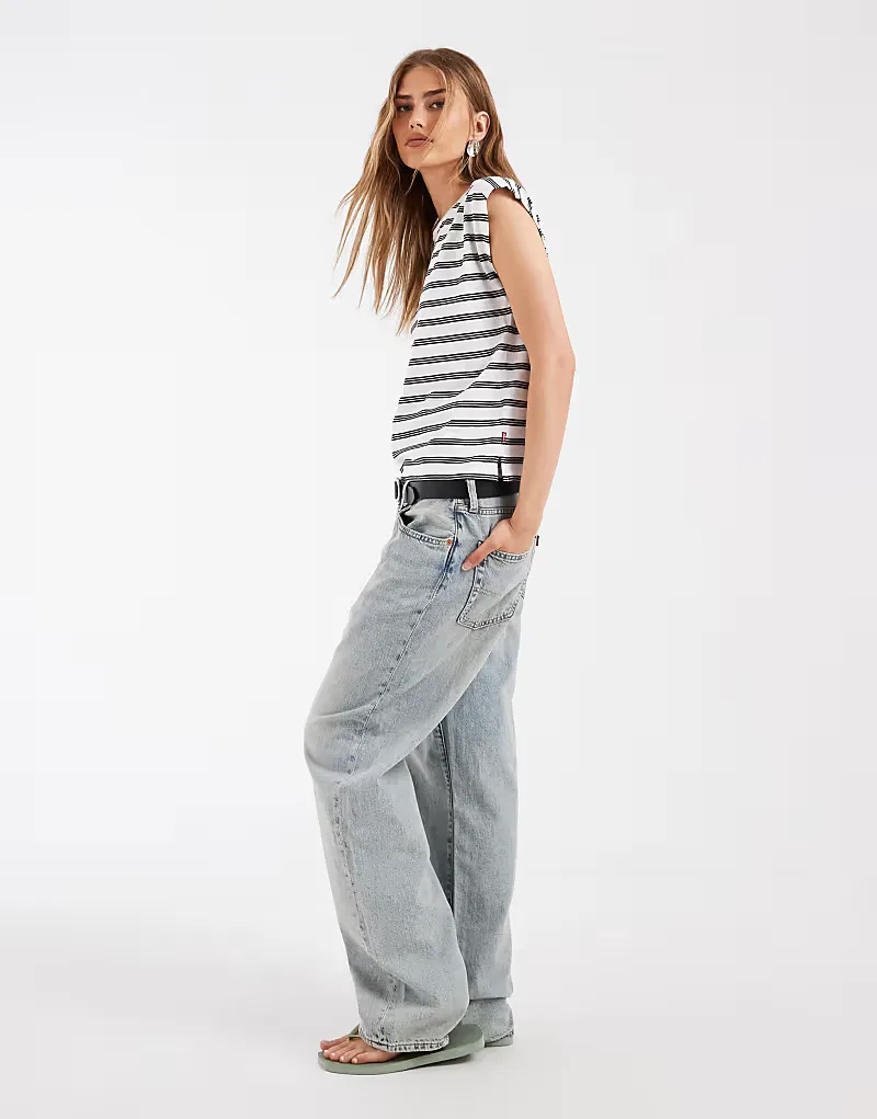 Полосатая майка Levi's, белый — фото 2