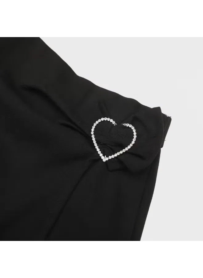 Боди-комбинезон с декором в виде сердец Zara, черный — фото 4